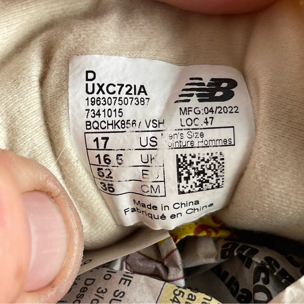 NEW BALANCE XC-72 Sneakers In Beige An Tan Colors Men Size 17 - Picture 11 of 13